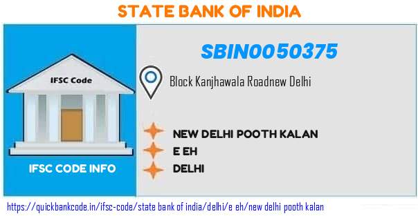 State Bank of India New Delhi Pooth Kalan SBIN0050375 IFSC Code