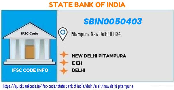 SBIN0050403 State Bank of India. NEW DELHI PITAMPURA