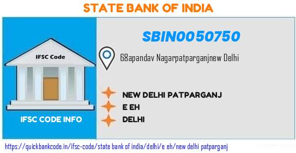 SBIN0050750 State Bank of India. NEW DELHI PATPARGANJ
