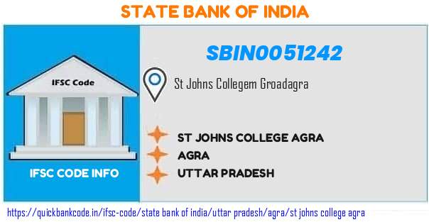 State Bank of India St Johns College Agra SBIN0051242 IFSC Code