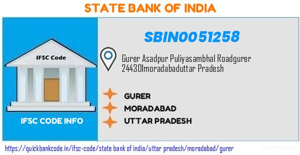 State Bank of India Gurer SBIN0051258 IFSC Code