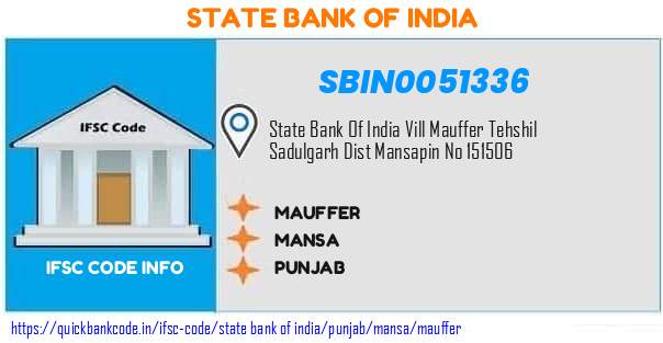 SBIN0051336 State Bank of India. MAUFFER