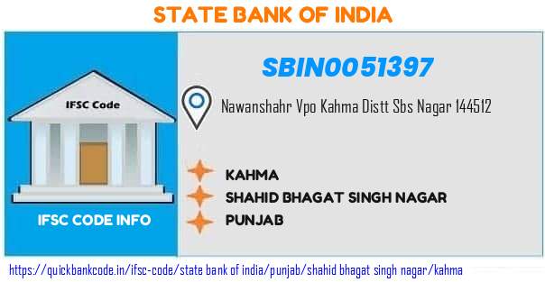 State Bank of India Kahma SBIN0051397 IFSC Code