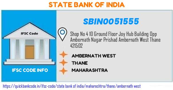 State Bank of India Ambernath West SBIN0051555 IFSC Code