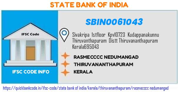 State Bank of India Rasmecccc Nedumangad SBIN0061043 IFSC Code