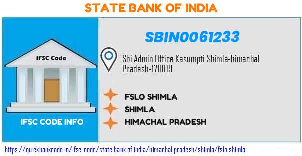 State Bank of India Fslo Shimla SBIN0061233 IFSC Code