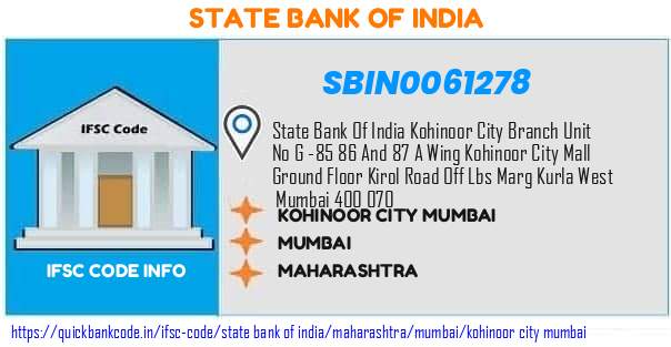 State Bank of India Kohinoor City Mumbai SBIN0061278 IFSC Code