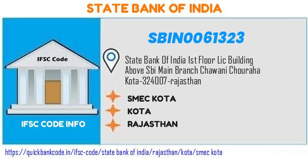 State Bank of India Smec Kota SBIN0061323 IFSC Code