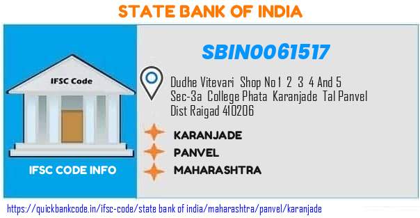 SBIN0061517 State Bank of India. KARANJADE