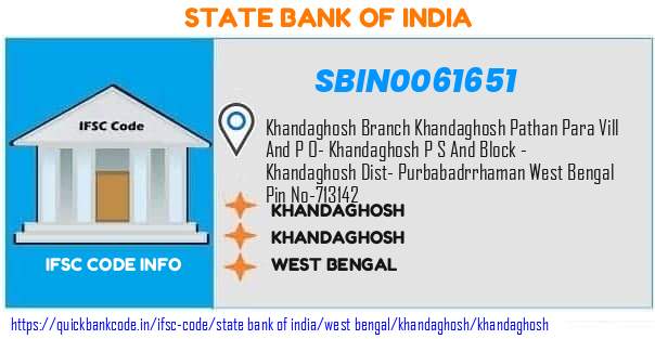 State Bank of India Khandaghosh SBIN0061651 IFSC Code