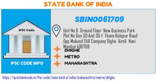 State Bank of India Dhighe SBIN0061709 IFSC Code