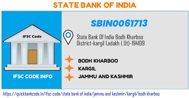 State Bank of India Bodh Kharboo SBIN0061713 IFSC Code