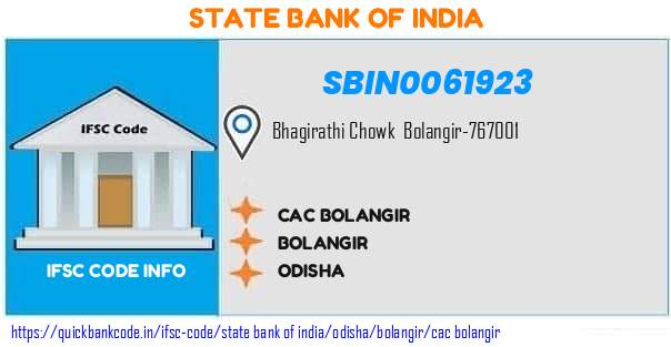 State Bank of India Cac Bolangir SBIN0061923 IFSC Code