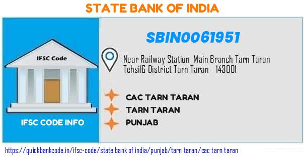 SBIN0061951 State Bank of India. CAC TARN TARAN