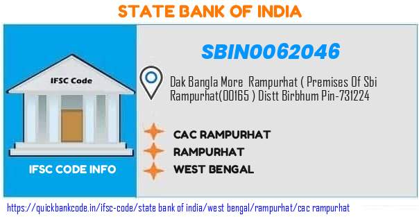 State Bank of India Cac Rampurhat SBIN0062046 IFSC Code