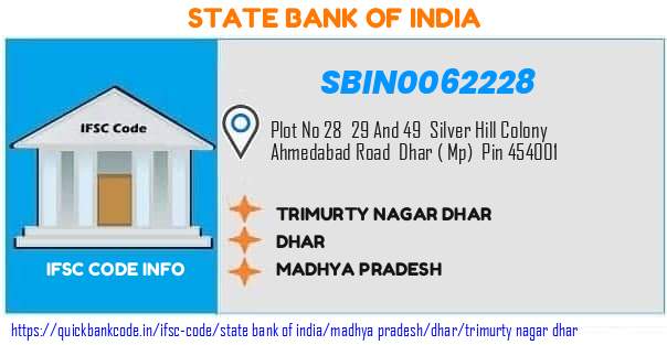 State Bank of India Trimurty Nagar Dhar SBIN0062228 IFSC Code