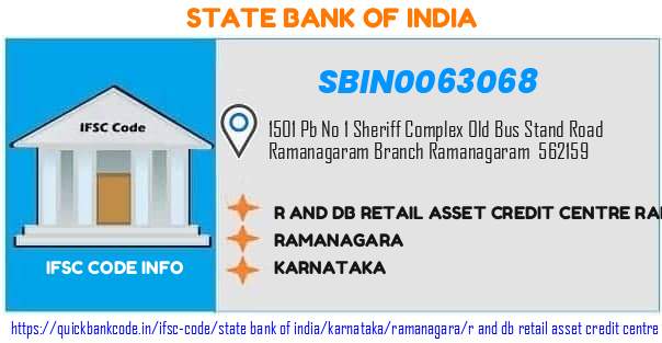 State Bank of India R And Db Retail Asset Credit Centre Ramanagaram SBIN0063068 IFSC Code