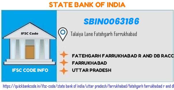 State Bank of India Fatehgarh Farrukhabad R And Db Racc SBIN0063186 IFSC Code