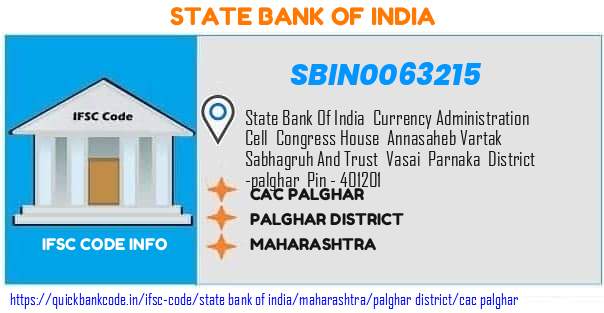 State Bank of India Cac Palghar SBIN0063215 IFSC Code