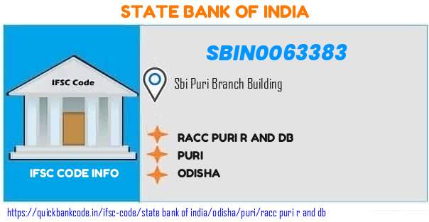 State Bank of India Racc Puri R And Db SBIN0063383 IFSC Code