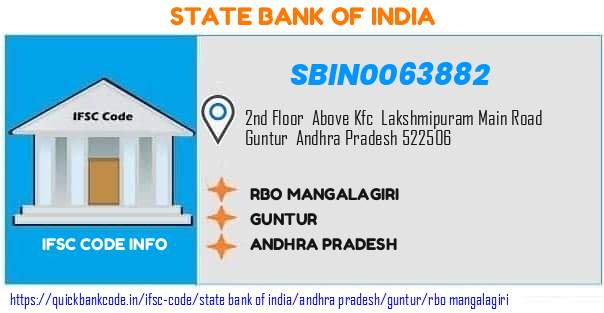 State Bank of India Rbo Mangalagiri SBIN0063882 IFSC Code