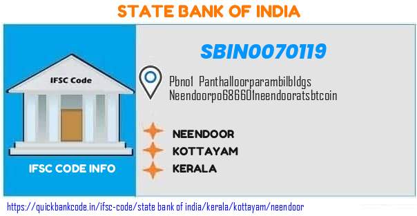 State Bank of India Neendoor SBIN0070119 IFSC Code