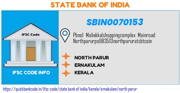 State Bank of India North Parur SBIN0070153 IFSC Code