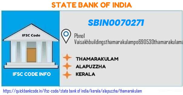 SBIN0070271 State Bank of India. THAMARAKULAM