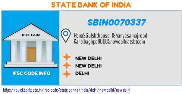 SBIN0070337 State Bank of India. NEW DELHI