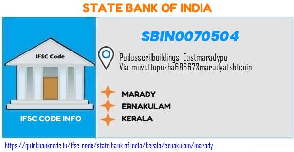 State Bank of India Marady SBIN0070504 IFSC Code