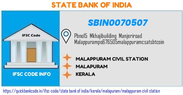State Bank of India Malappuram Civil Station SBIN0070507 IFSC Code