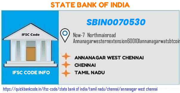 State Bank of India Annanagar West Chennai SBIN0070530 IFSC Code