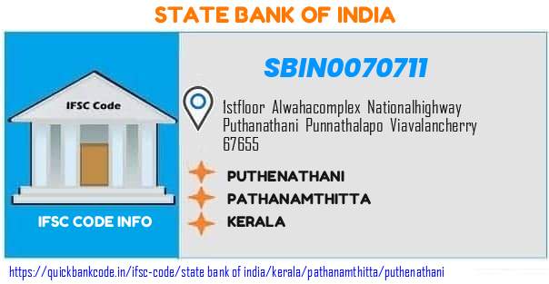 State Bank of India Puthenathani SBIN0070711 IFSC Code