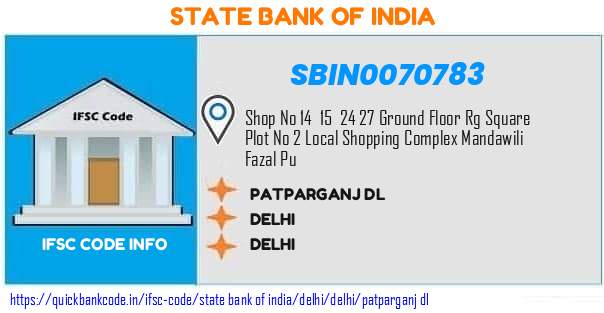 State Bank of India Patparganj Dl SBIN0070783 IFSC Code