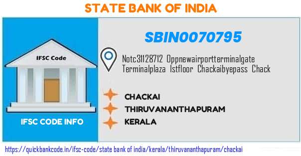 State Bank of India Chackai SBIN0070795 IFSC Code