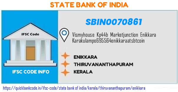 State Bank of India Enikkara SBIN0070861 IFSC Code