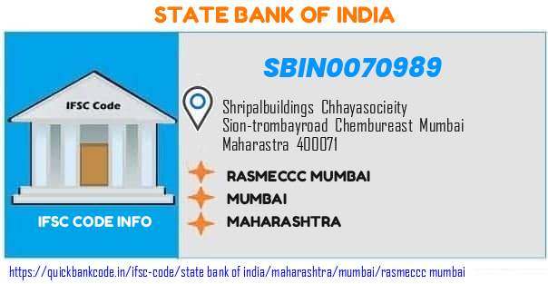 SBIN0070989 State Bank of India. RASMECCC, MUMBAI