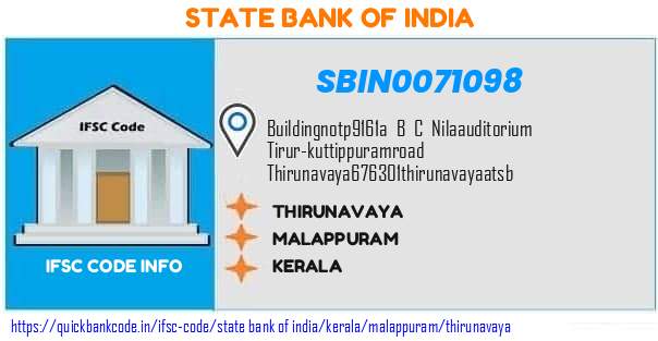 State Bank of India Thirunavaya SBIN0071098 IFSC Code