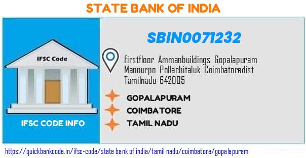 State Bank of India Gopalapuram SBIN0071232 IFSC Code