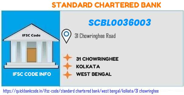 Standard Chartered Bank 31 Chowringhee SCBL0036003 IFSC Code