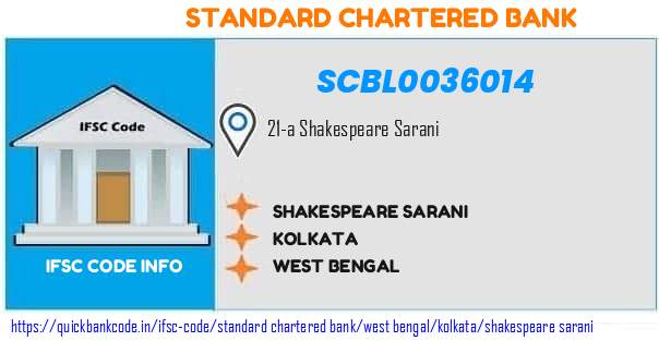 Standard Chartered Bank Shakespeare Sarani SCBL0036014 IFSC Code