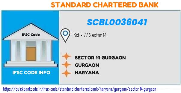 Standard Chartered Bank Sector 14 Gurgaon SCBL0036041 IFSC Code