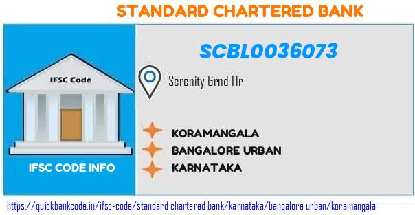 Standard Chartered Bank Koramangala SCBL0036073 IFSC Code