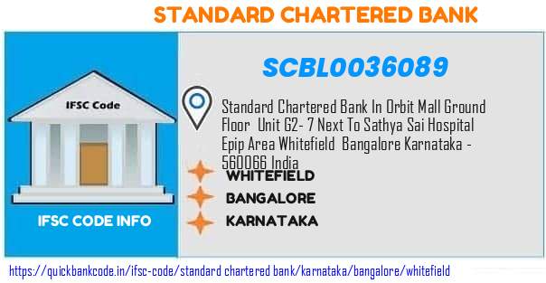 Standard Chartered Bank Whitefield SCBL0036089 IFSC Code