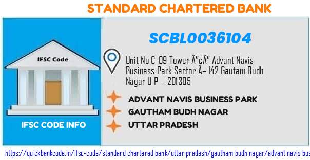 Standard Chartered Bank Advant Navis Business Park SCBL0036104 IFSC Code