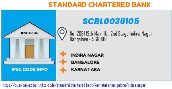 Standard Chartered Bank Indira Nagar SCBL0036105 IFSC Code