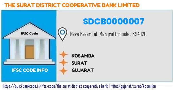 The Surat District Cooperative Bank Kosamba SDCB0000007 IFSC Code