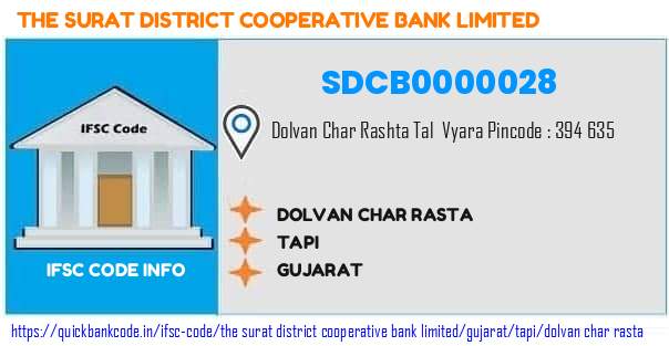 The Surat District Cooperative Bank Dolvan Char Rasta SDCB0000028 IFSC Code