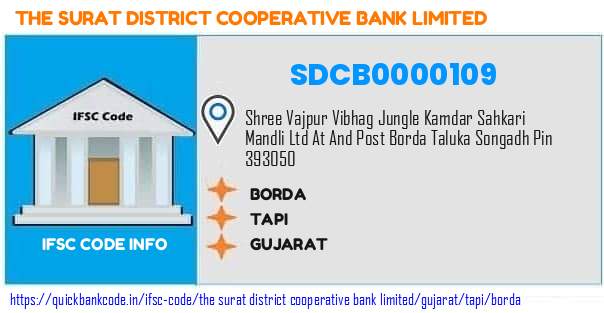 The Surat District Cooperative Bank Borda SDCB0000109 IFSC Code