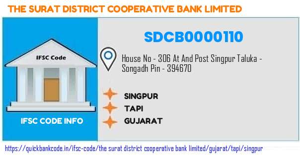 SDCB0000110 Surat District Co-operative Bank. SINGPUR